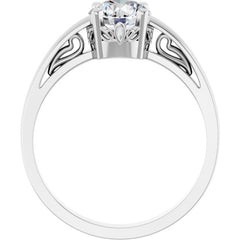 Solitaire Scroll Setting® Ring